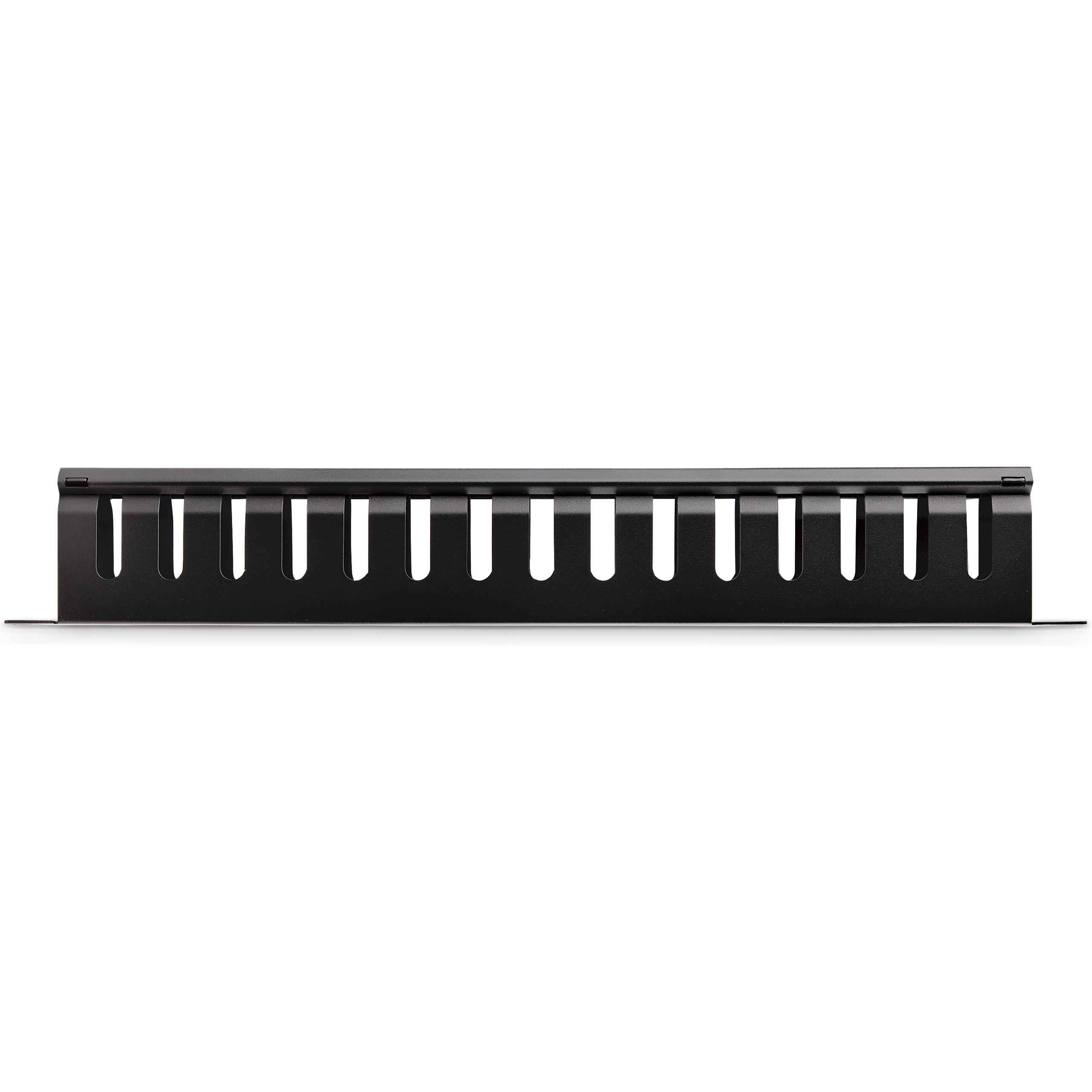 StarTech 1U Rack Finger Duct Cable Management Panel - Steel, With Removable Cover