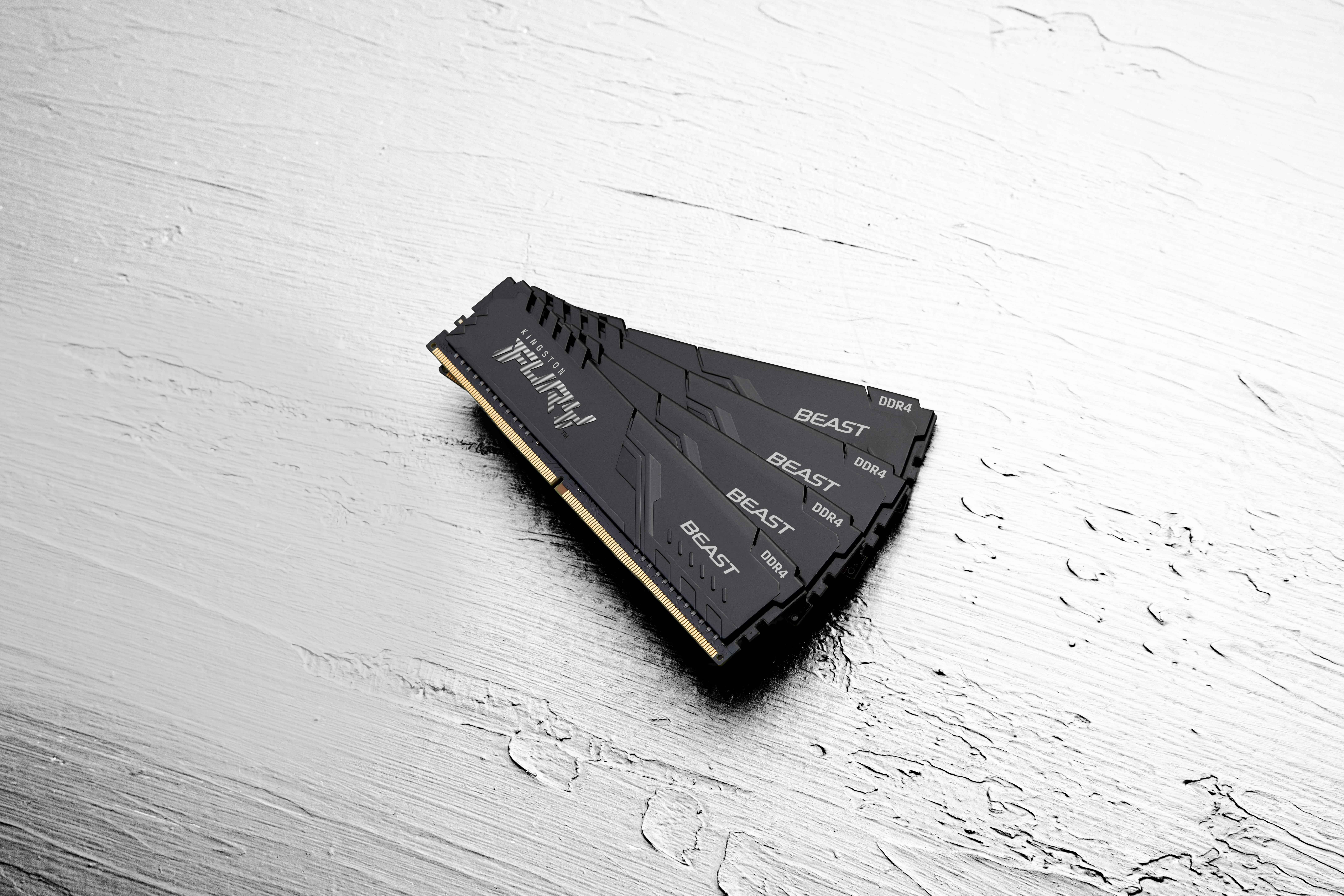 Kingston Technology FURY Beast 16GB 3200MT/s DDR4 CL16 DIMM 1Gx8 Black