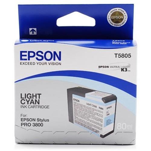 Epson Singlepack Light Cyan T580500. Colour ink type: Pigment-based ink Supply type: Single pack Colour ink volume: 80 ml Printing colours: Cyan Quantity per pack: 1 pc(s)