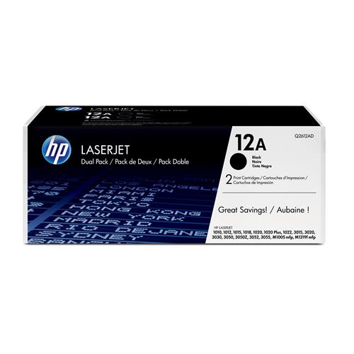 Photos - Ink & Toner Cartridge HP 12A 2-pack Black Original LaserJet Toner Cartridges Q2612AD 
