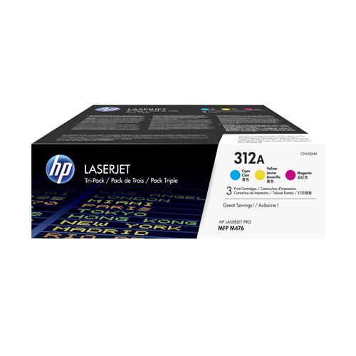 HP 312A Cyan Tri-Pack LaserJet Toner Cartridge