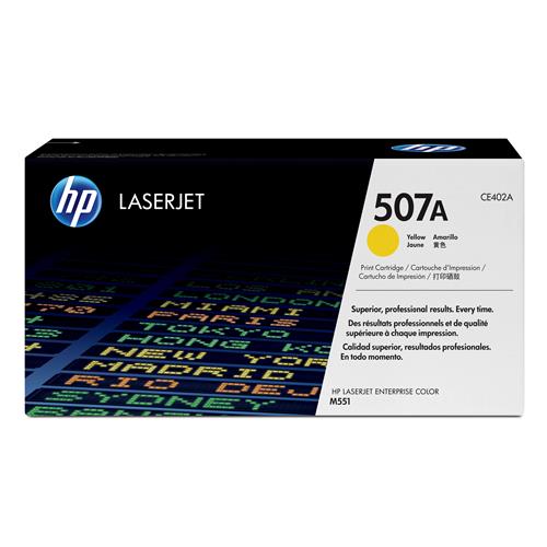 HP 507A Yellow Original LaserJet Toner Cartridge