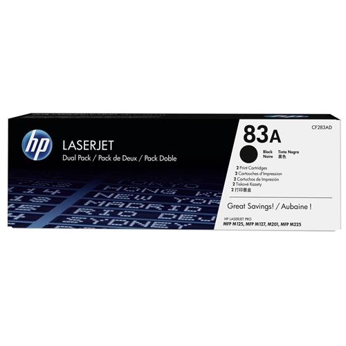HP 83A 2-pack Black Original LaserJet Toner Cartridges