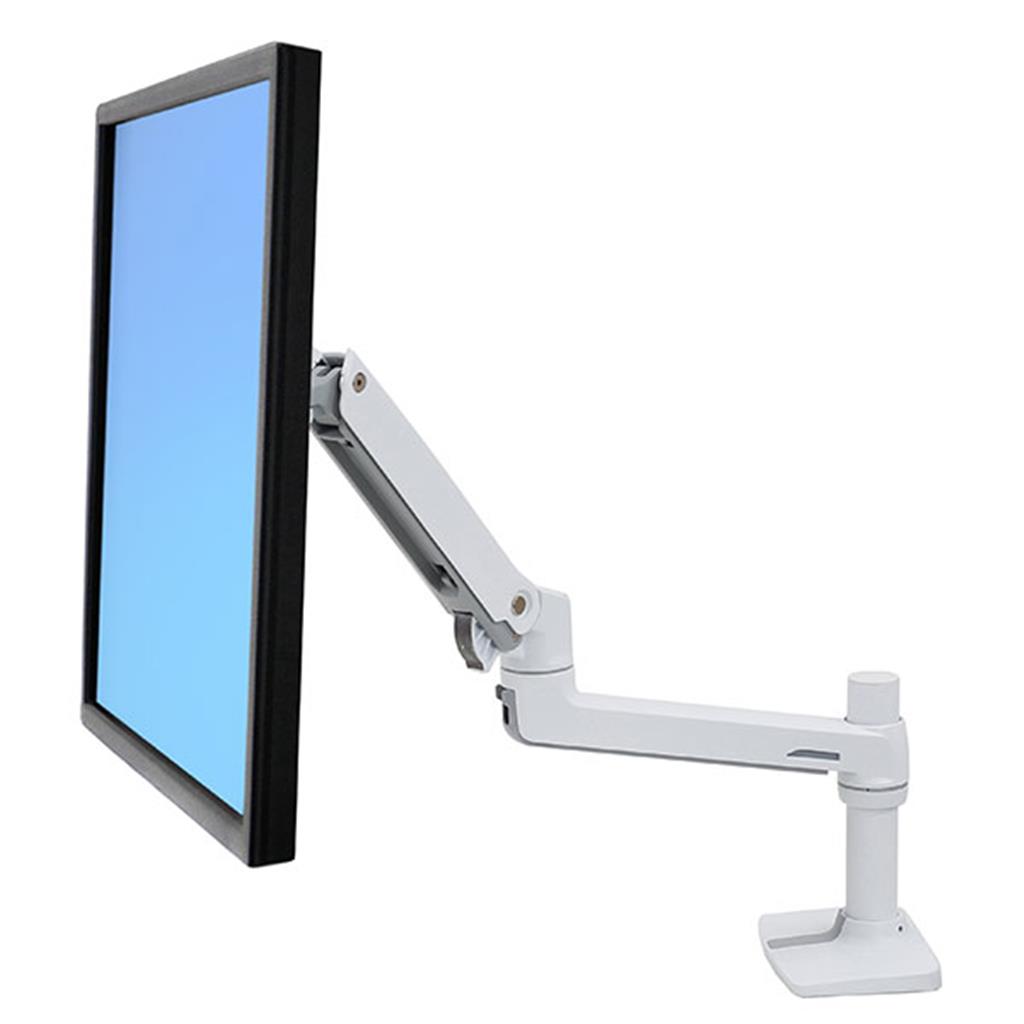 Ergotron LX - Kit de montage (bras articulé, fixation par pince pour bureau, poteau, support d'extension) - pour Écran LCD - aluminium, acier - blanc - Taille d'écran : jusqu'à 34 pouces - ordinateur de bureau