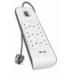 Belkin BSV804AF2M surge protector White 8 AC outlet(s) 2 m