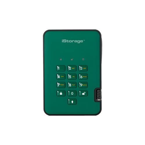 iStorage diskAshur SSD 256GB Green | Secure Portable Solid State Drive |AES-XTS 256-bit Hardware Encryption | PIN protected | OS & Platform Independent | TAA Compliant |Brute force hack defence | Dust/Water Resistant