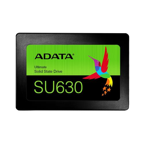 ADATA ULTIMATE SU630. SSD capacity: 960 GB SSD form factor: 2.5" Read speed: 520 MB/s Write speed: 450 MB/s Data transfer rate: 6 Gbit/s Component for: PC/Laptop
