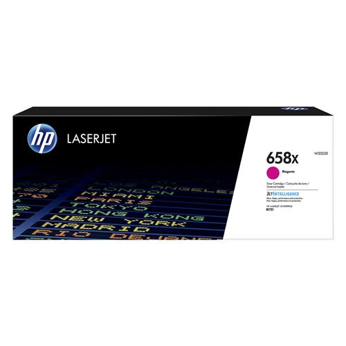 HP 658X High Yield Magenta Original LaserJet Toner Cartridge. Colour toner page yield: 28000 pages Printing colours: Magenta Quantity per pack: 1 pc(s)