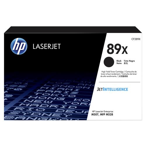 HP 89X High Yield Black Original LaserJet Toner Cartridge. Black toner page yield: 10000 pages Printing colours: Black Quantity per pack: 1 pc(s)