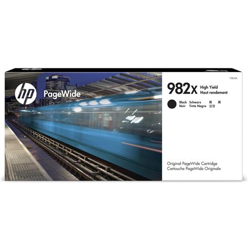 HP 982X High Yield Black Original PageWide Cartridge. Black ink type: Pigment-based ink Cartridge capacity: High Printing colours: Black Quantity per pack: 1 pc(s) Black ink page yield: 20000 pages