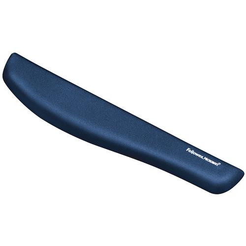 Fellowes Keyboard Wrist Rest - PlushTouch Wrist Rest with Non Skid Rubber Base & Antibacterial Protection - Ergonomic Wrist Support for Computer Laptop Home Office Use - Blue