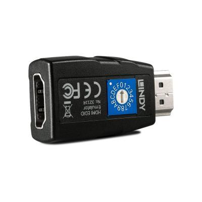Lindy HDMI 2.0 18G EDID Emulator. Connector 1: HDMI Type A Connector 2: HDMI Type A. Product colour: Black
