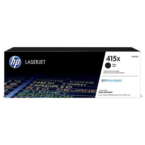 HP 415X High Yield Black Original LaserJet Toner Cartridge. Black toner page yield: 7500 pages Printing colours: Black Quantity per pack: 1 pc(s)