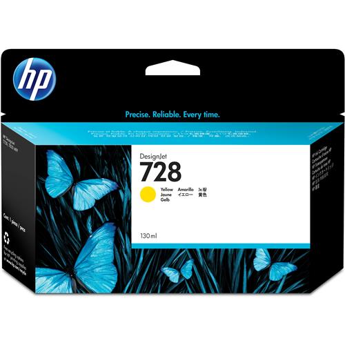 HP 728 130-ml Yellow DesignJet Ink Cartridge