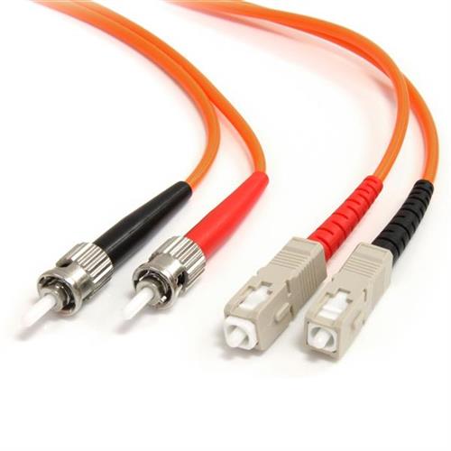 Photos - Cable (video, audio, USB) Startech.com Fiber Optic Cable - Multimode Duplex 62.5/125 - LSZH - ST/SC - 3 m FIBSTSC3 