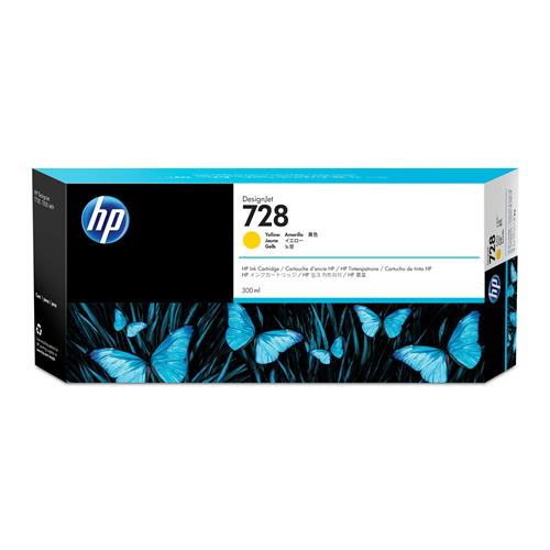 HP 728 300-ml Yellow DesignJet Ink Cartridge