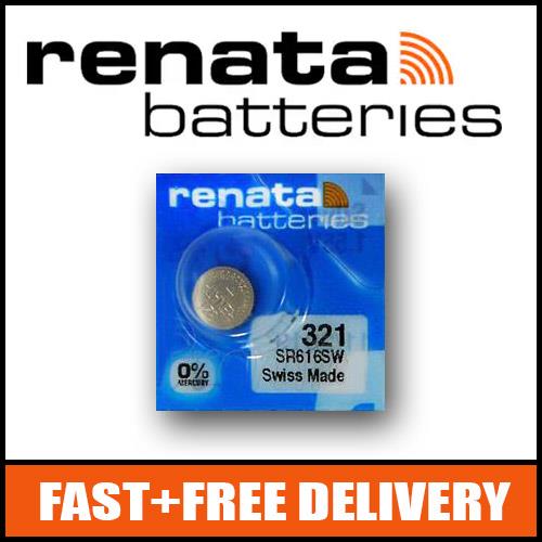 x Renata 321 Watch Battery SR616SW Official Renata Watch