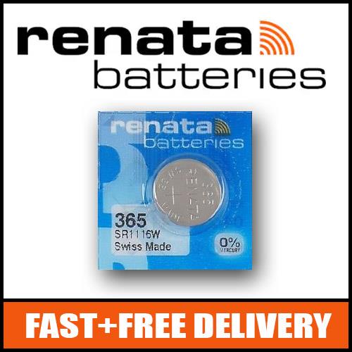 1x Renata 365 SR1116W Watch Battery 1.55V Silver Oxide Swiss Made Genuine