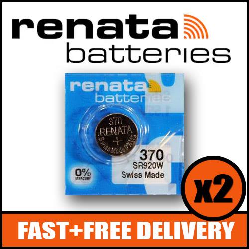 Bundle of x Renata 370 Watch Battery SR920W Quzo Belgian