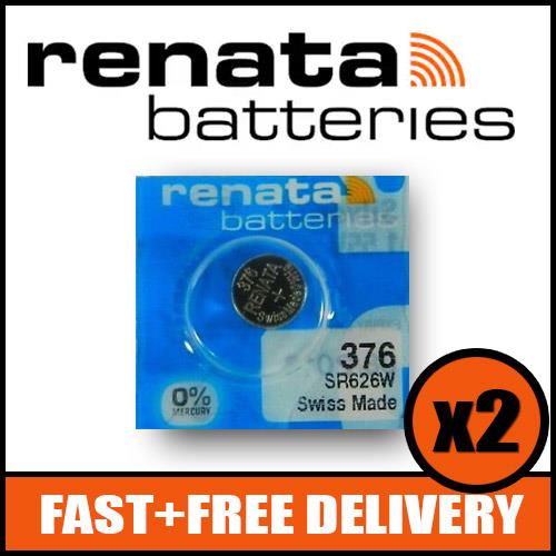376 Watch Battery SR626W x2