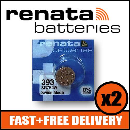393 Watch Battery SR754W x2