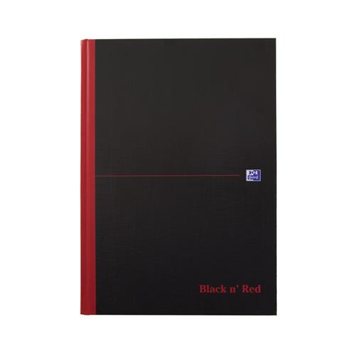Photos - Notebook Black N Red A4 Casebound Hard Cover  A-Z Ruled 192 Pages Black/Red  - 100080432 100080432(Pack 5)