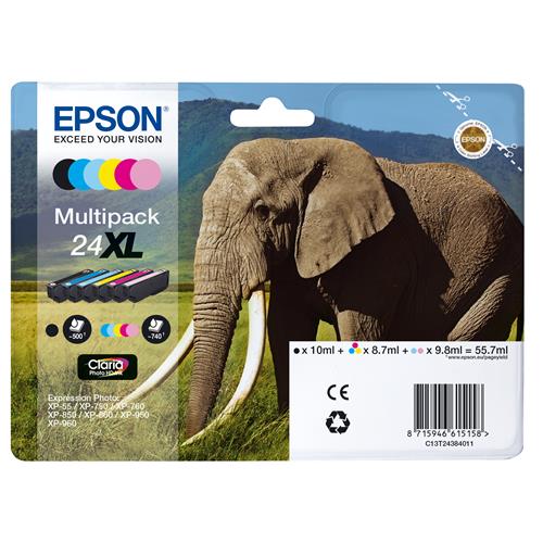 Epson Elephant 24XL Claria Photo HD Multipack 6-colours Ink