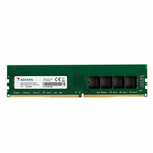 ADATA Premier . Component for: PC/Server Internal memory: 16 GB Memory layout (modules x size): 1 x 16 GB Internal memory type: DDR4 Memory clock speed: 3200 MHz Memory form factor: 288-pin DIMM CAS latency: 22