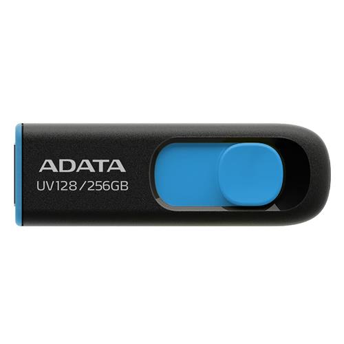 ADATA UV128 USB flash drive 256 GB USB Type-A 3.2 Gen 1 (3.1 Gen 1) Black Blue