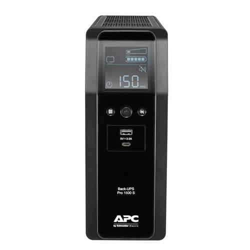 APC Back-UPS Pro 1600VA/960W Tower 230V 8x IEC C13 outlets Sine Wave AVR USB Type A + C ports LCD User Replaceable Battery