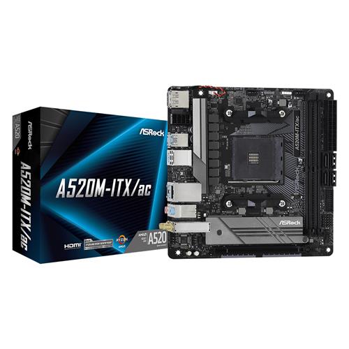 Asrock A520M-ITX/ac AMD Socket AM4 DDR4-SDRAM 64 GB DIMM Dual-channel