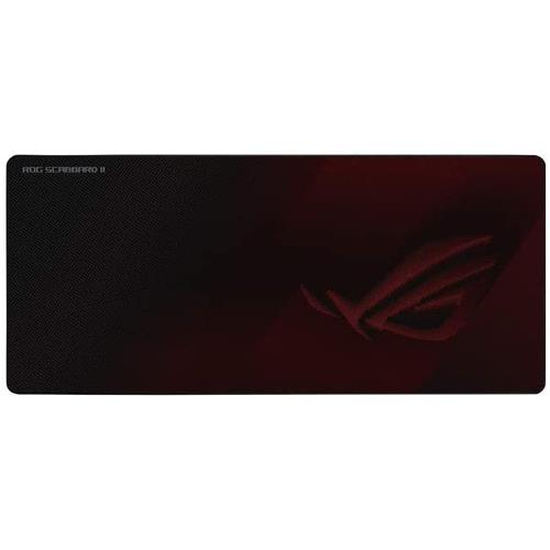 ASUS ROG Strix Scabbard II. Width: 400 mm Depth: 900 mm. Product colour: Black Red Surface coloration: Image Material: Fabric Rubber Non-slip base Gaming mouse pad