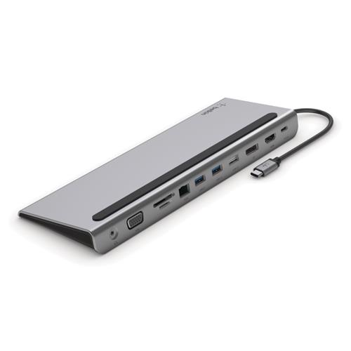 Belkin INC004BTSGY laptop dock/port replicator Wired USB 3.2 Gen 1 (3.1 Gen 1) Type-C Black Grey