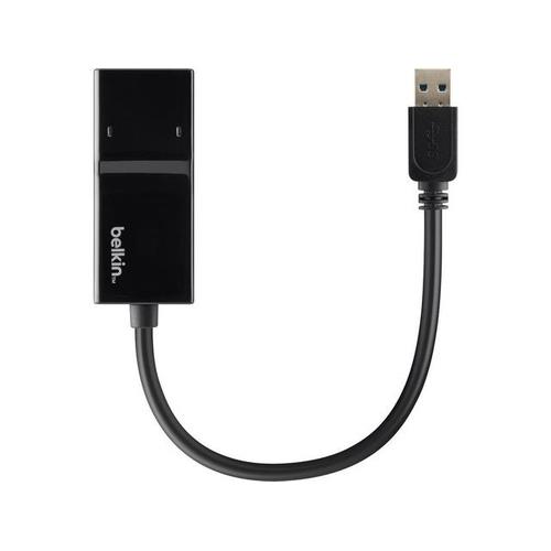 Photos - Cable (video, audio, USB) Belkin USB 3.0 / Gigabit Ethernet. Connectivity technology: Wired Host interface: USB Interface: Ethernet. USB powered. Prod 