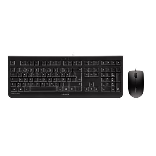 CHERRY DC 2000 keyboard Mouse included Universal USB AZERTY French Black