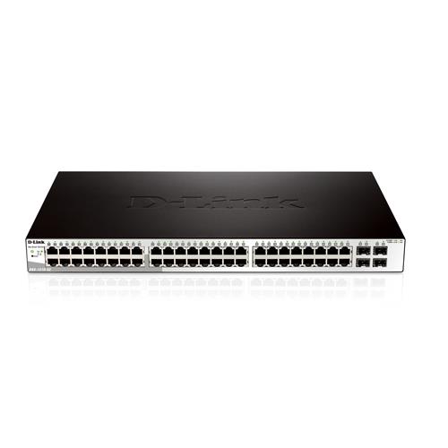 D-Link 52-Port Gigabit Smart Managed Switch including 4 x 100/1000Mbps Combo Ports Managed L2 Gigabit Ethernet (10/100/1000) Full duplex Rack mounting 1U