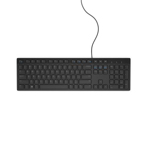 DELL Wired Keyboard - KB216 - US International (QWERTY) - Black - (RTL BOX) Full-size (100%) Wired USB QWERTY Black