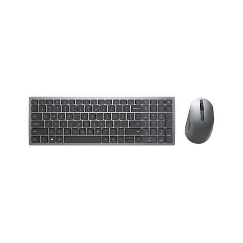 DELL Pro Plus Compact Keyboard and Mouse - KM7120W - US International (QWERTY) Full-size (100%) Wireless RF Wireless + Bluetooth QWERTY Grey Titanium Mouse included