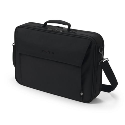 Dicota Eco Multi Plus BASE. Case type: Briefcase Maximum screen size: 39.6 cm (15.6") Carrying handle(s) Shoulder strap. Weight: 880 g. Surface coloration: Monochromatic