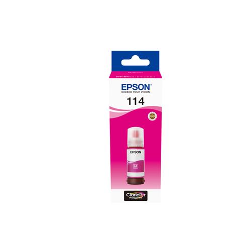 Epson 114 EcoTank Magenta ink bottle Original Magenta Epson EcoTank ET-8550 EcoTank ET-8500 Standard Yield 70 ml