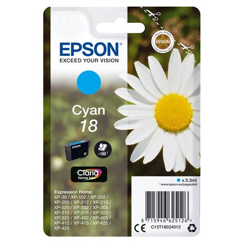 Epson Daisy 18 Claria Home Single Cyan Ink