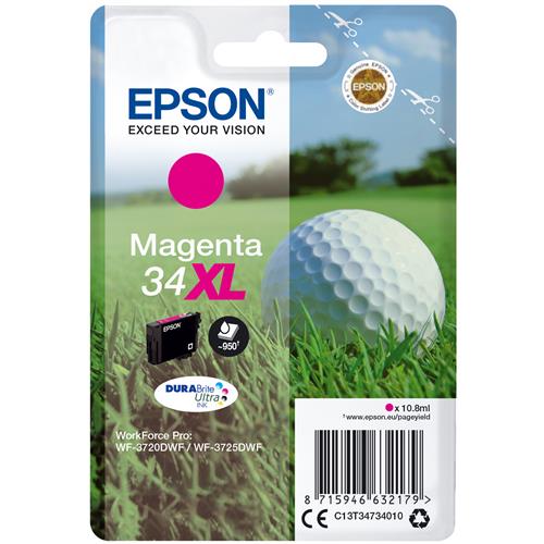 Epson Golf ball 34XL DURABrite Ultra Single Magenta Ink