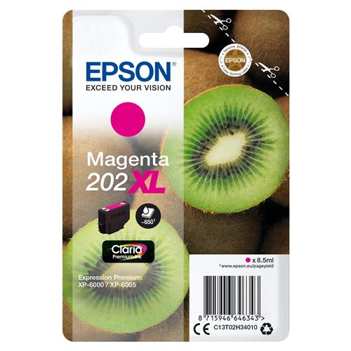 Epson Kiwi Singlepack Magenta 202XL Claria Premium Ink High (L) Yield Magenta Pigment-based ink 8.5 ml 1 pc(s) Single pack