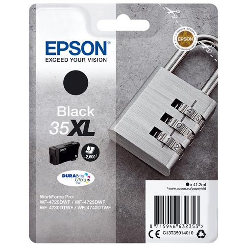 Epson Padlock 35XL DURABrite Ultra Single Black Ink