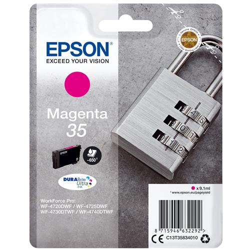 Epson Padlock 35 DURABrite Ultra Single Magenta Ink Standard Yield Magenta Pigment-based ink 9.1 ml 1 pc(s) Single pack