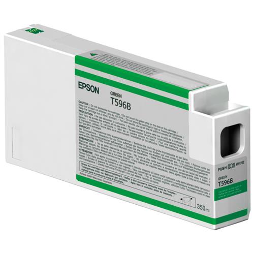 Epson Singlepack Green T596B00 UltraChrome HDR 350 ml. Colour ink type: Pigment-based ink Supply type: Single pack Colour ink volume: 350 ml Printing colours: Green Quantity per pack: 1 pc(s)