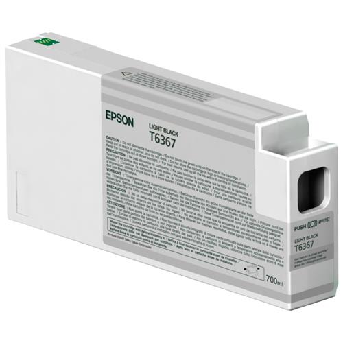 Epson Singlepack Light Black T636700 UltraChrome HDR 700 ml. Colour ink type: Pigment-based ink Black ink volume: 700 ml Printing colours: Light black Quantity per pack: 1 pc(s)
