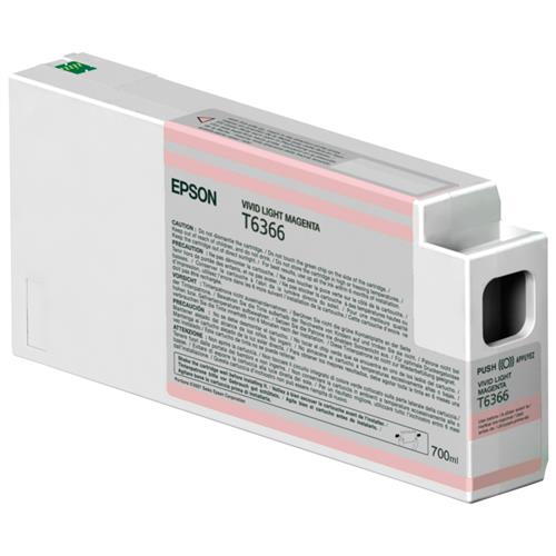 Epson Singlepack Vivid Light Magenta T636600 UltraChrome HDR 700 ml. Colour ink type: Pigment-based ink Colour ink volume: 700 ml Printing colours: Light magenta Quantity per pack: 1 pc(s)