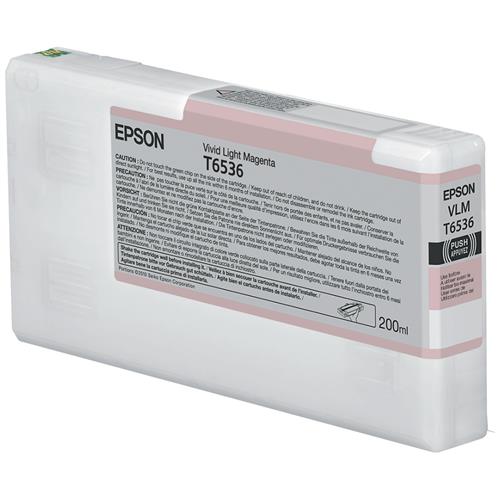 Epson T6536 Vivid Light Magenta Ink Cartridge (200ml). Colour ink type: Pigment-based ink Colour ink volume: 200 ml Printing colours: Vivid light magenta Quantity per pack: 1 pc(s)