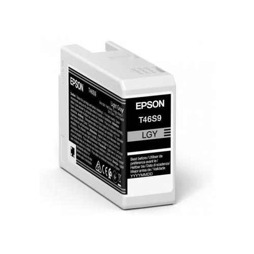 Epson Singlepack Light Gray T46S9 UltraChrome Pro 10 ink 25ml. Colour ink type: Pigment-based ink Cartridge capacity: Standard Yield Supply type: Single pack Colour ink volume: 25 ml Printing colours: Grey Quantity per pack: 1 pc(s)
